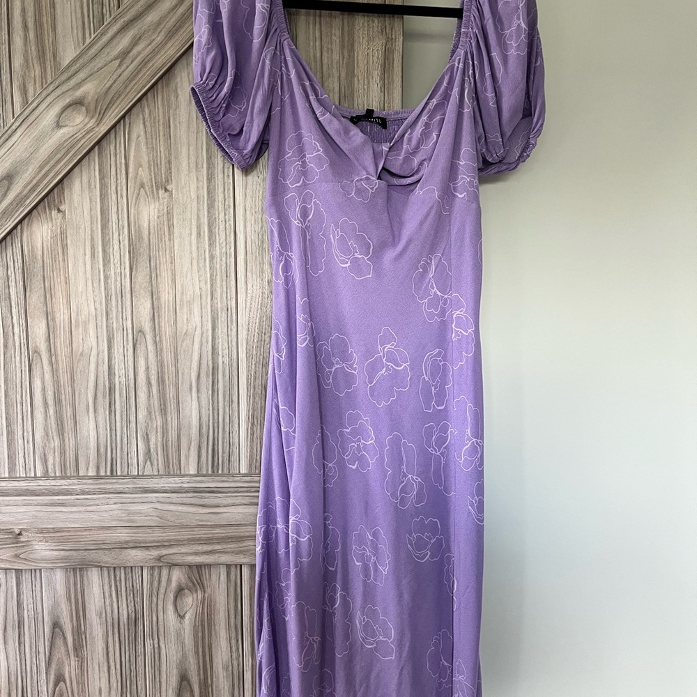 Dynamite Purple Smocked Dress